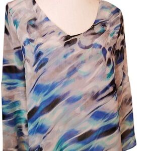 Jennifer Lopez BOHO Bell Sleeve Blouse S